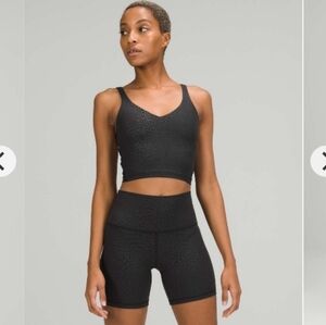 NWT Lululemon Align‎ tank top,Jewel emboss black, 10